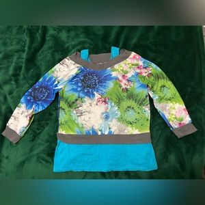 Justice girl’s long sleeve shirt, color blue, size 20